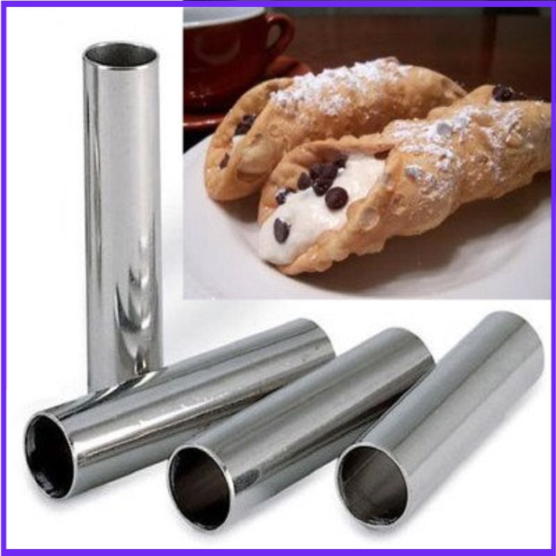 Danish Pancake Pan - 알루미늄 Cannoli 폼, 4 튜브/팩 Cannolo