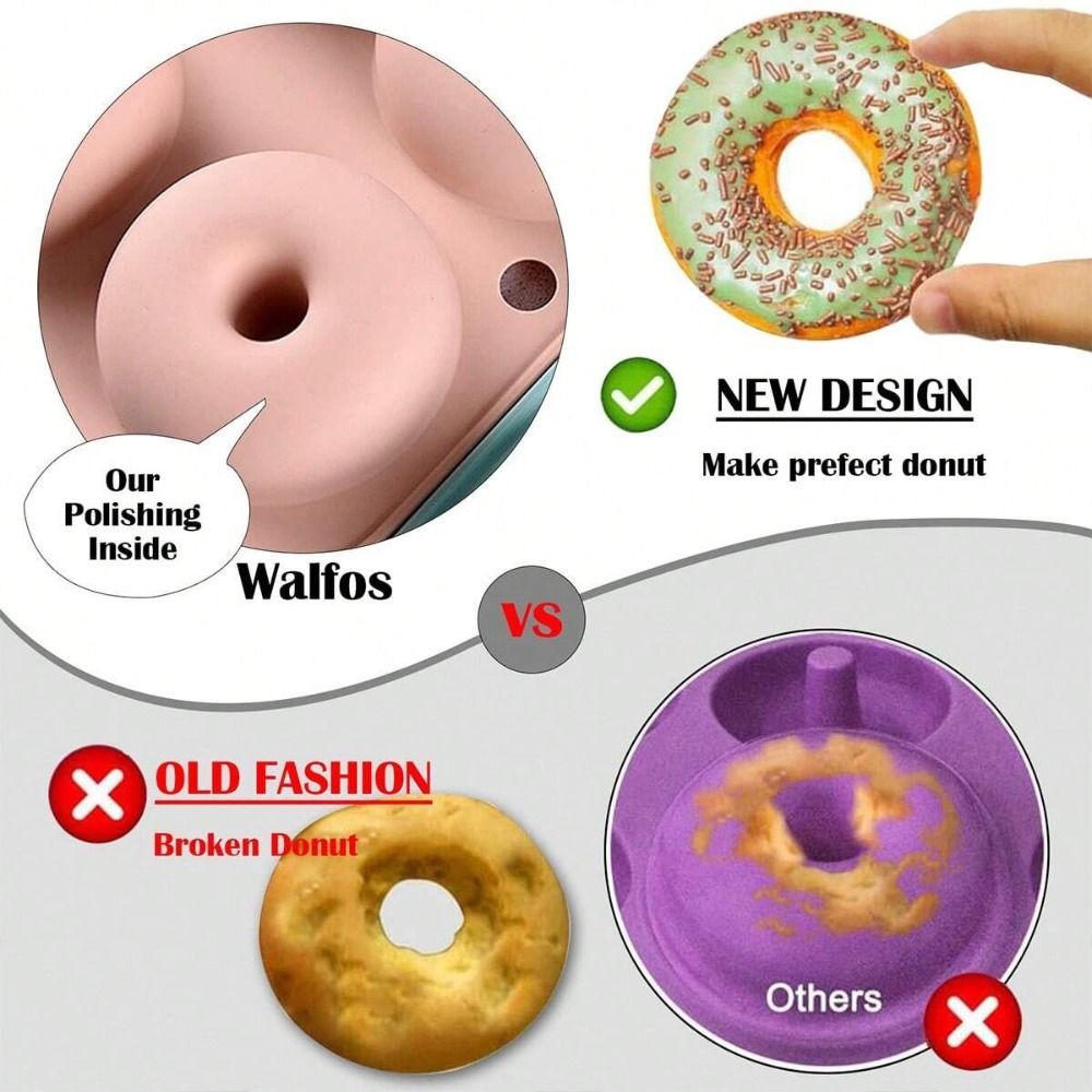 새로운 실리콘 도넛 몰드 고온 방지 논스틱 베이킹 팬  - Donut Mold Silicone 리뷰 및 가격