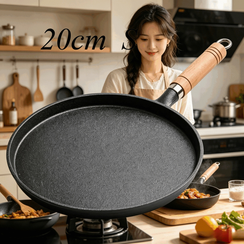 20cm 주철 프라이팬 나무 손잡이 – 계란, 크레페, - Egg Waffle Pan 리뷰 및 가격